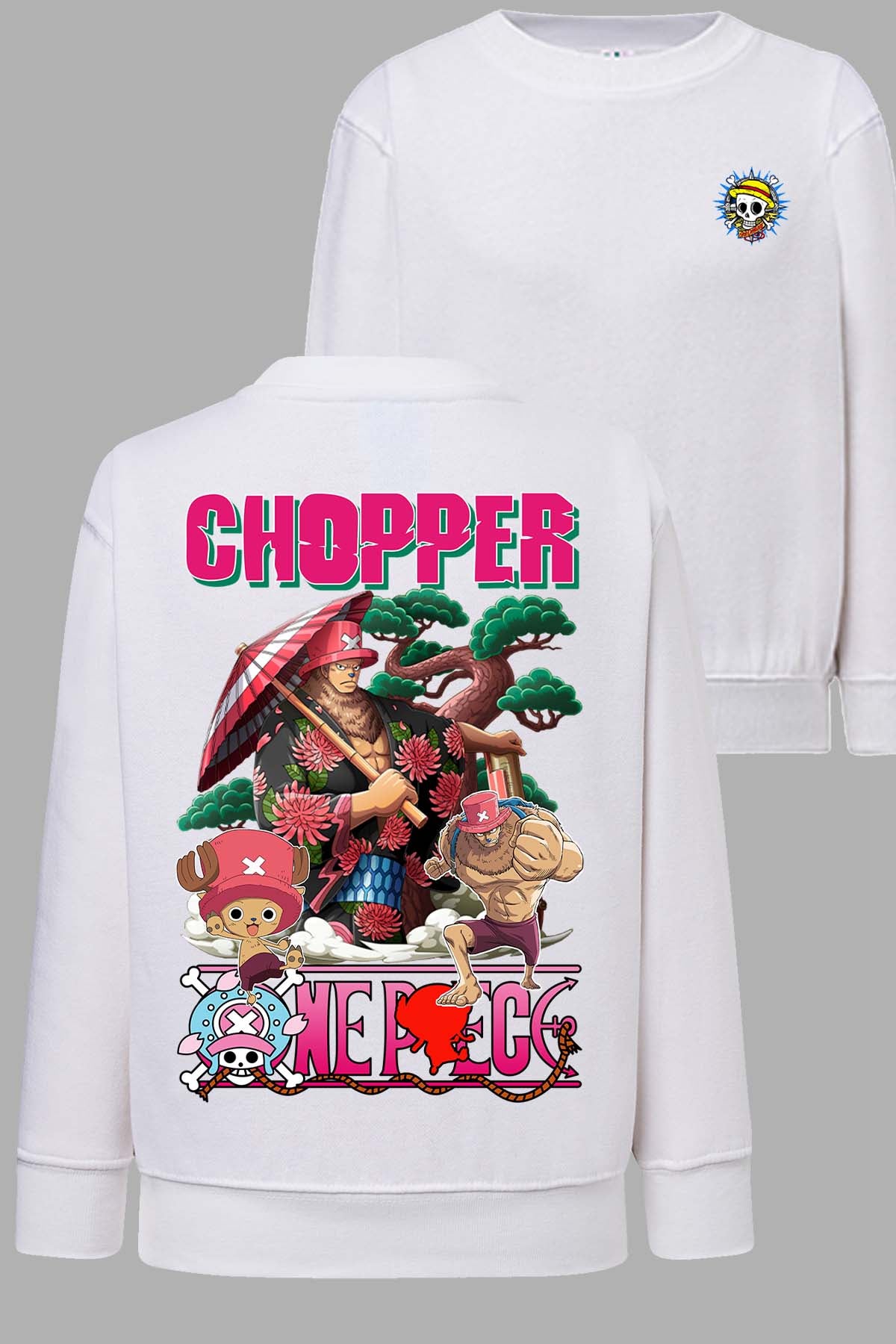 COULEUR:Blanc|Sweat Col Rond Homme | Multi Chopper 01 Blanc