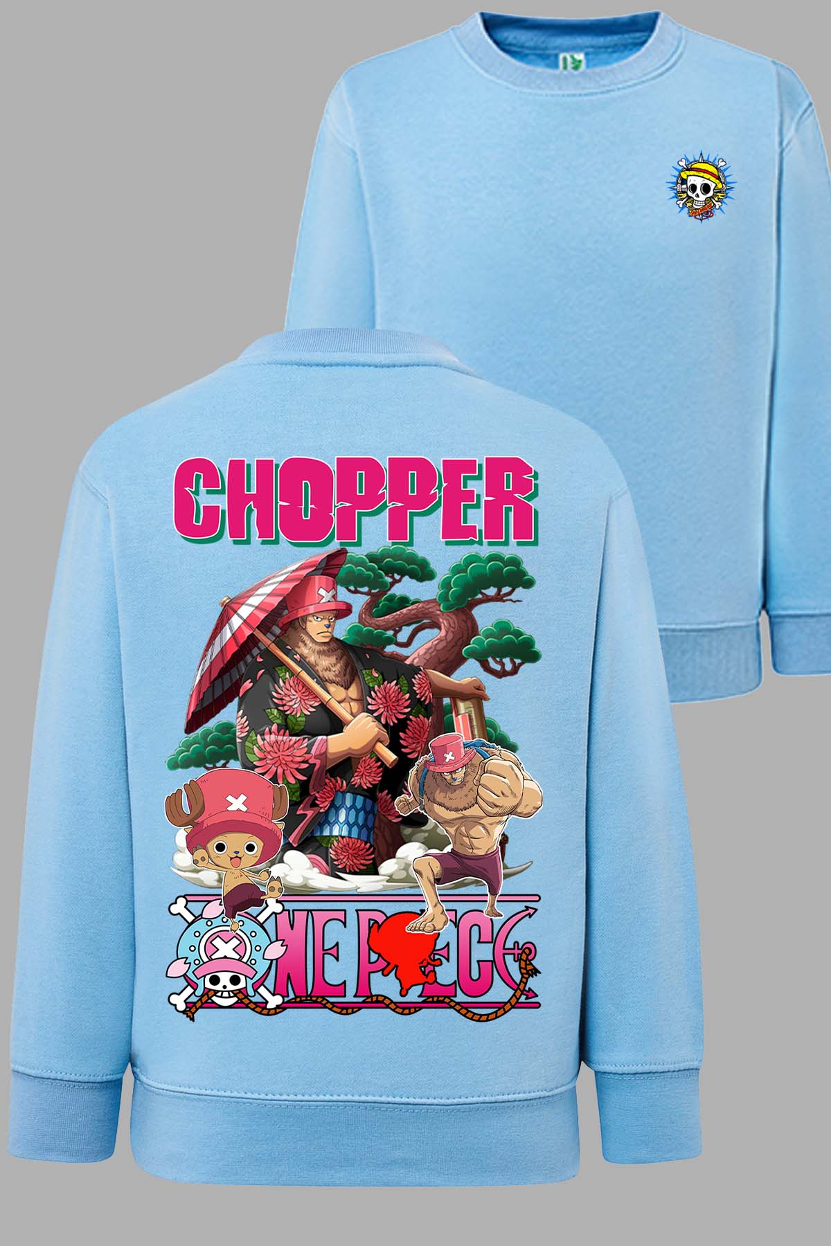 COULEUR:Bleu Ciel|Sweat Col Rond Homme | Multi Chopper 01 Bleu Ciel