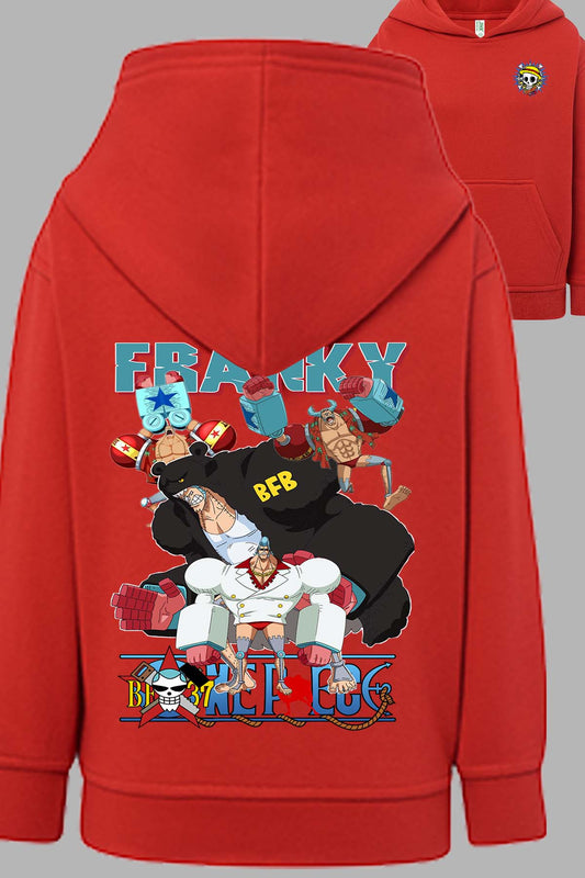COULEUR:Rouge|Sweat Capuche Garçon | Multi Francky 01 Rouge