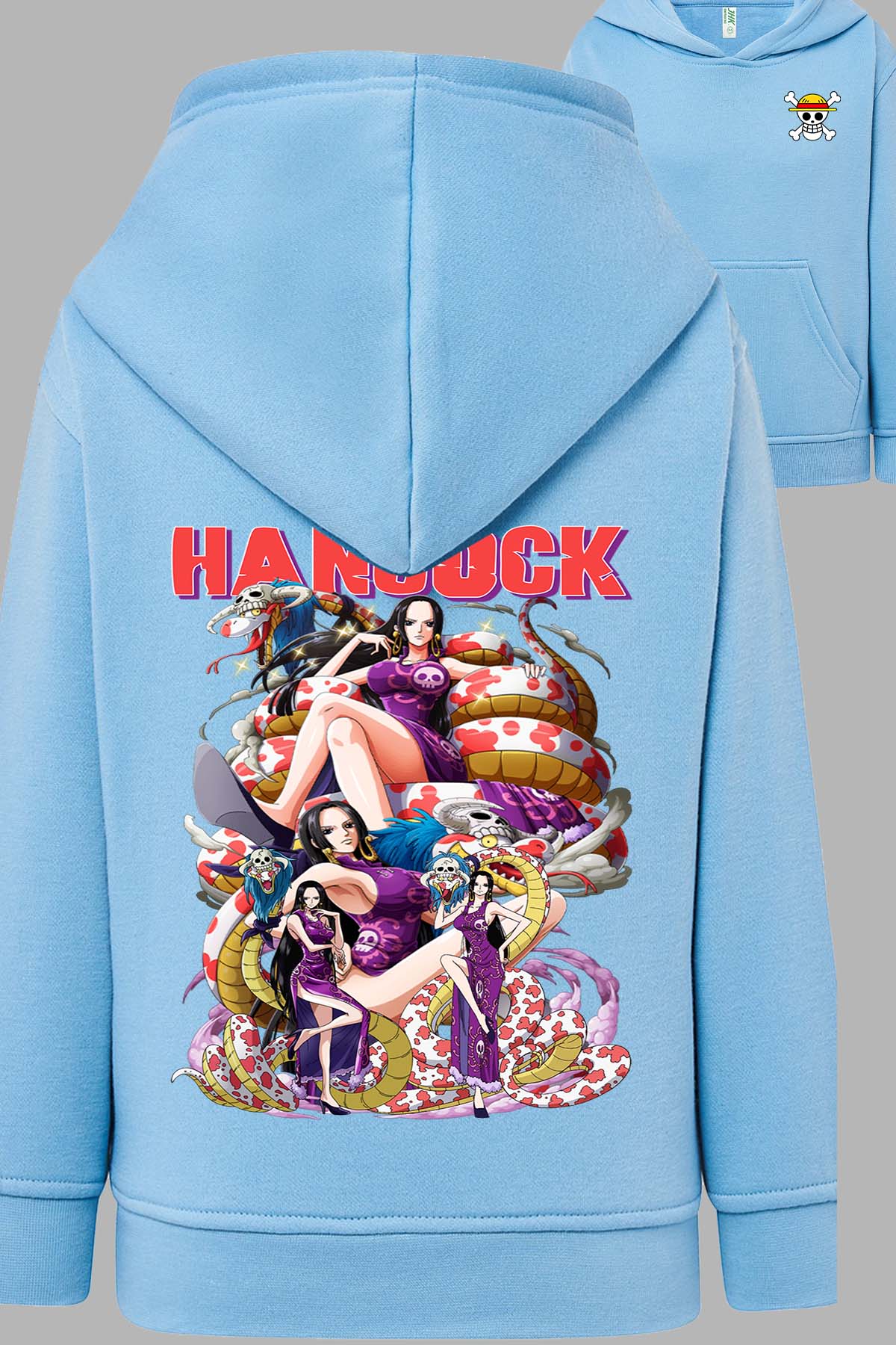 COULEUR:Bleu Ciel|Sweat Capuche Fille | Multi Hancock 01 Bleu Ciel