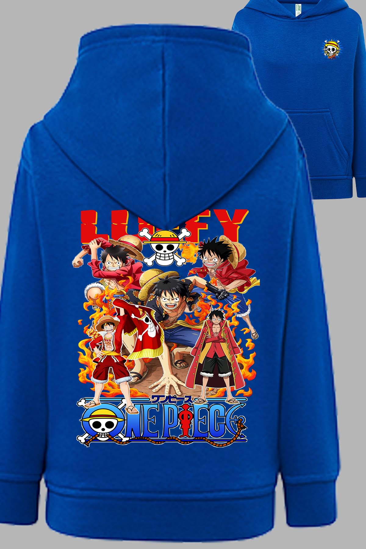 COULEUR:Bleu Roi|Sweat Capuche Homme | Multi Luffy 03 Bleu Roi