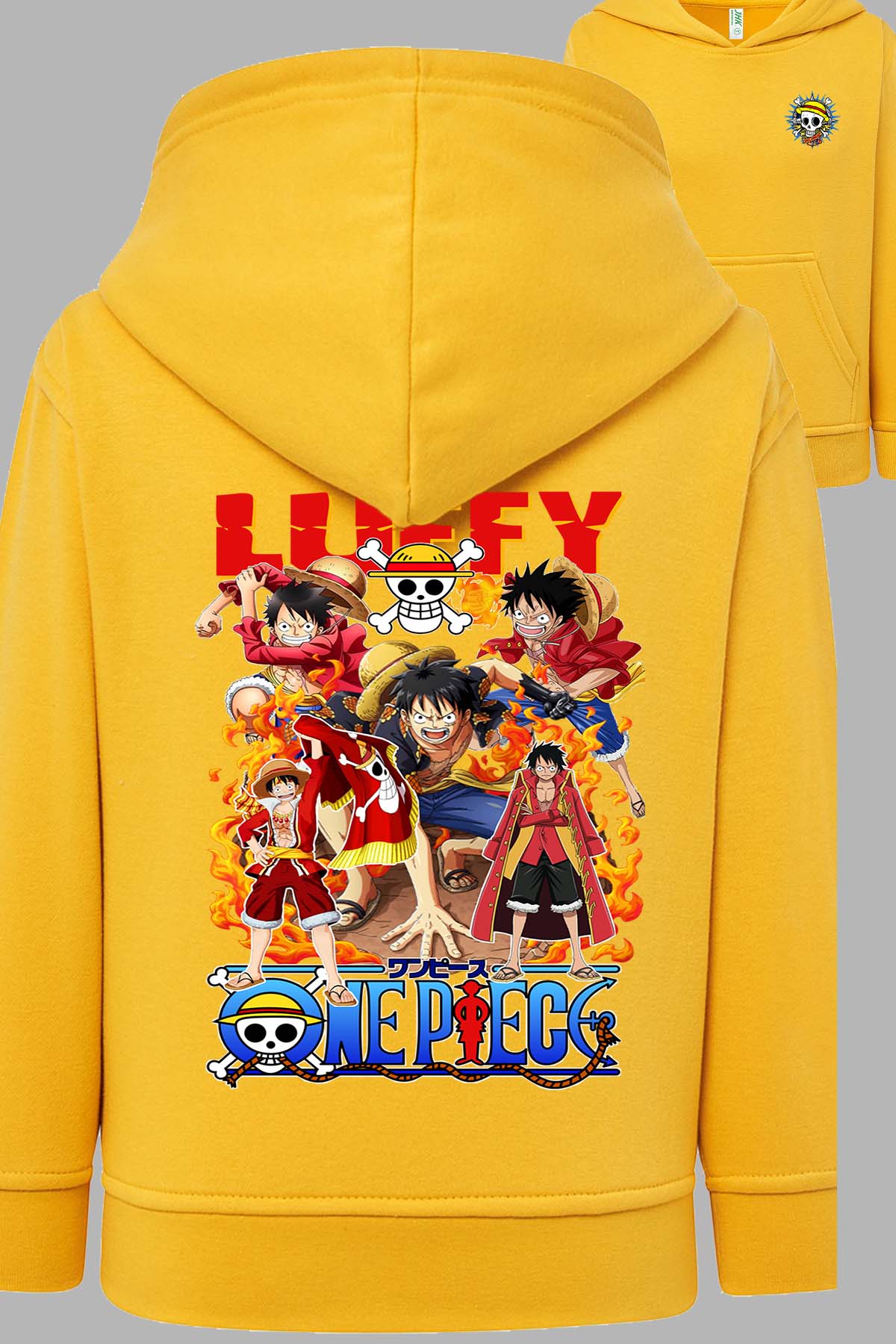 COULEUR:Jaune|Sweat Capuche Homme | Multi Luffy 03 Jaune