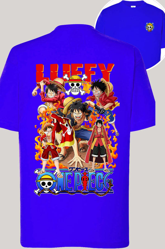 COULEUR:Bleu Roi|T-shirt Garçon | Multi Luffy 03 Bleu Roi