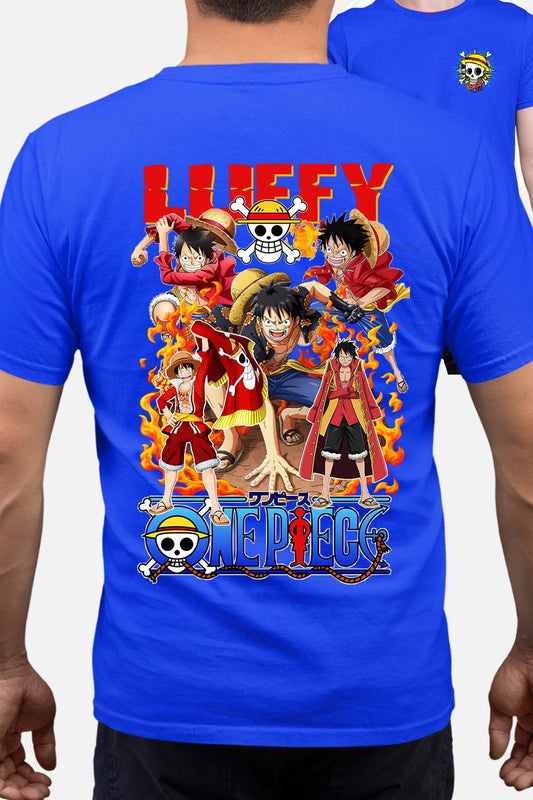 COULEUR:Bleu Roi|T-shirt Homme | Multi Luffy 03 Bleu Roi