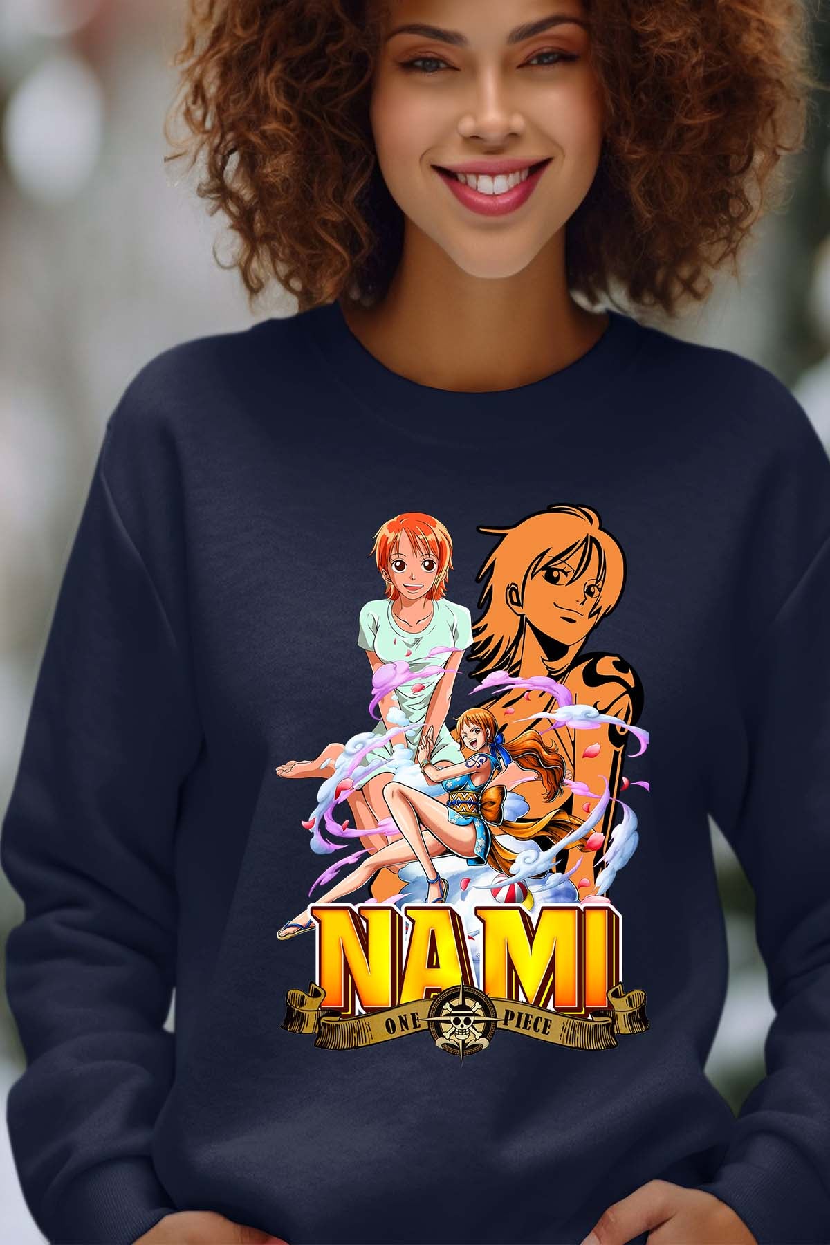 COULEUR:Marine|Sweat Col Rond Femme | Multi Nami 01 Marine