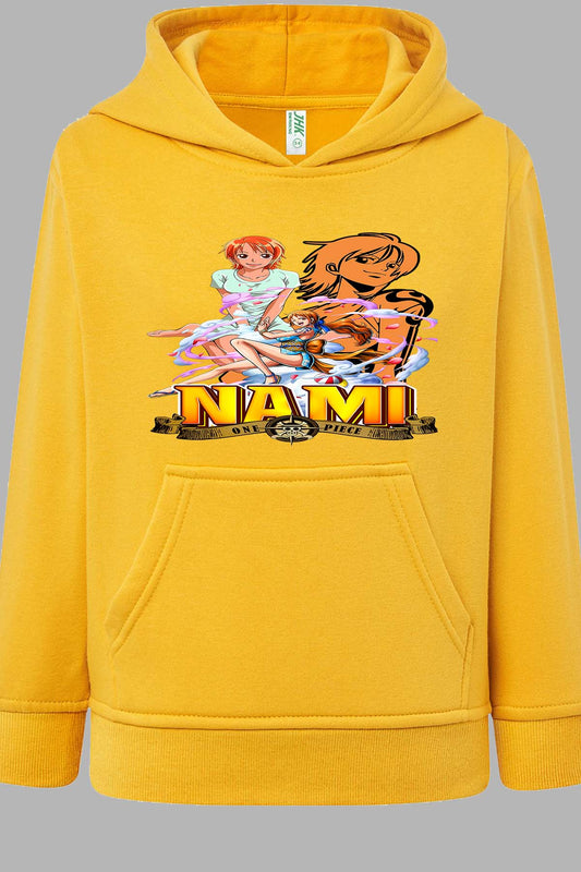 COULEUR:Jaune|Sweat Capuche Fille | Multi Nami 01 Jaune