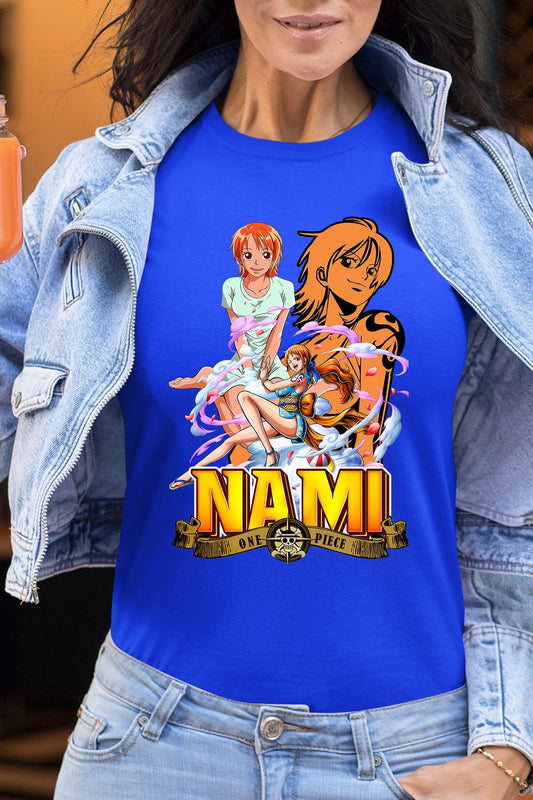 COULEUR:Bleu Roi|T-shirt Femme | Multi Nami 01 Bleu Roi