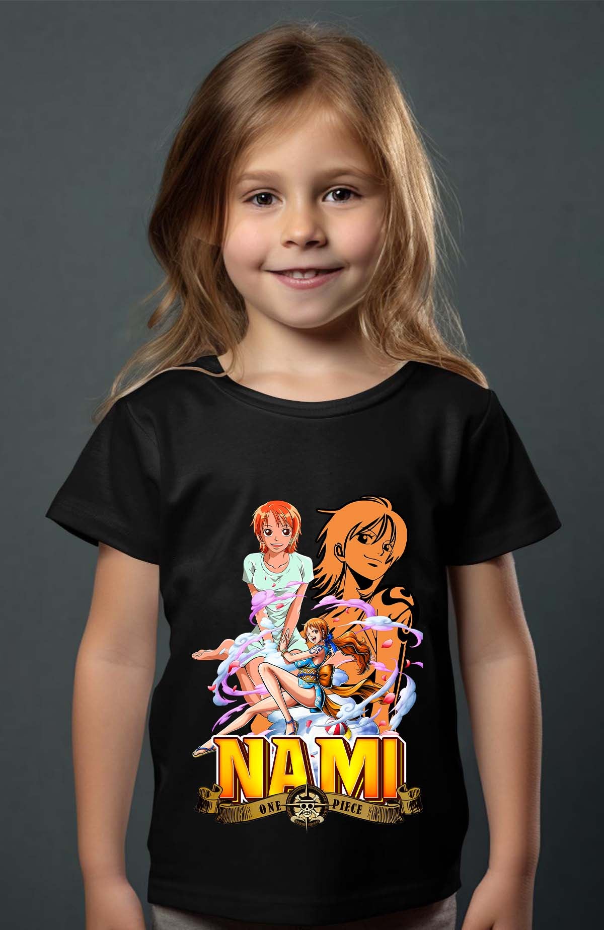 COULEUR:Noir|T-shirt Fille | Multi Nami 01 Noir