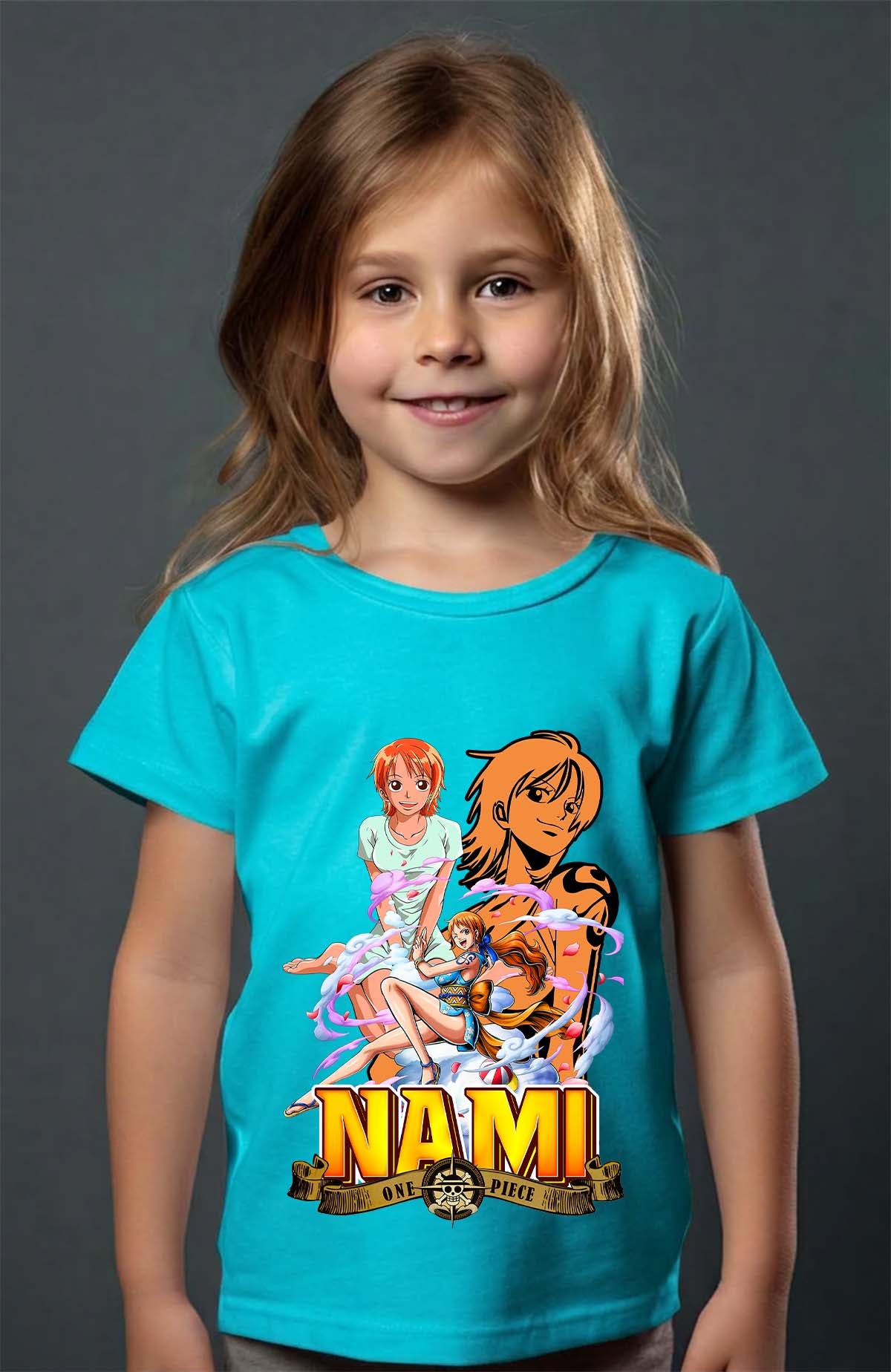 COULEUR:Turquoise|T-shirt Fille | Multi Nami 01 Turquoise