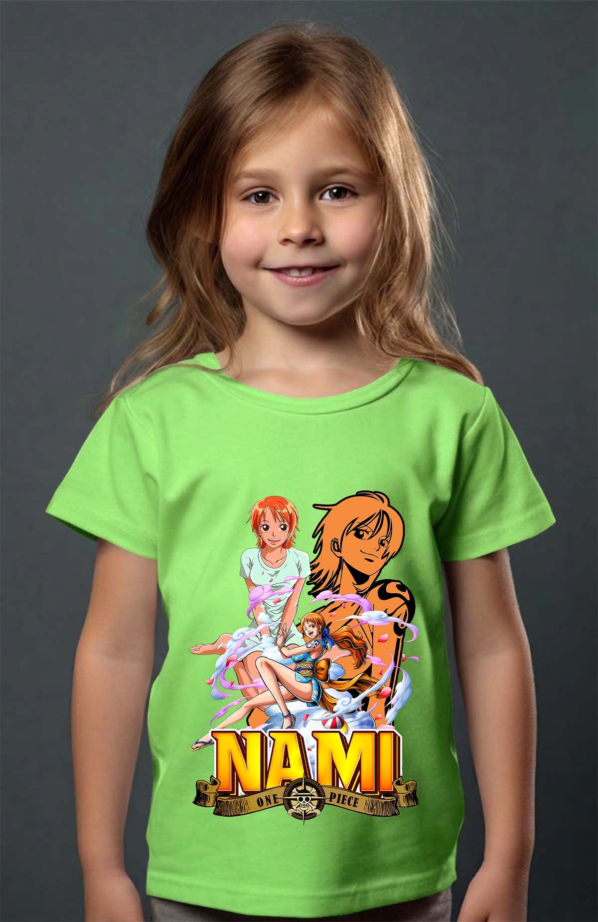 COULEUR:Vert Clair|T-shirt Fille | Multi Nami 01 Vert Clair