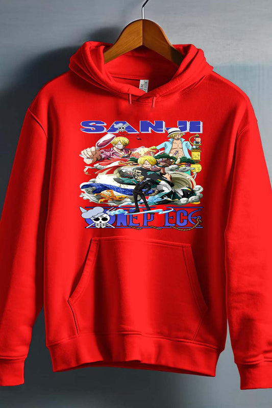 COULEUR:Rouge|Sweat Capuche Homme | Multi Sanji 01 Rouge