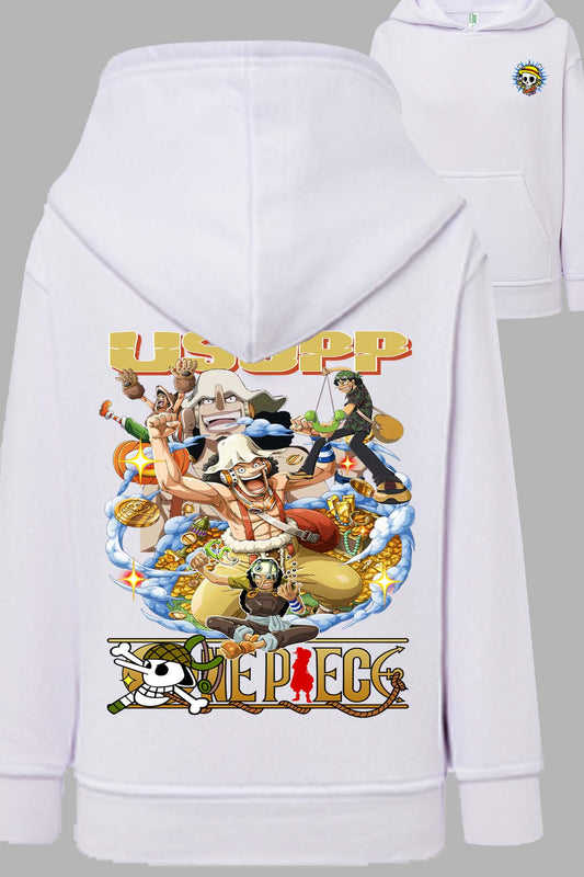 COULEUR:Blanc|Sweat Capuche Garçon | Multi Usopp 01 Blanc