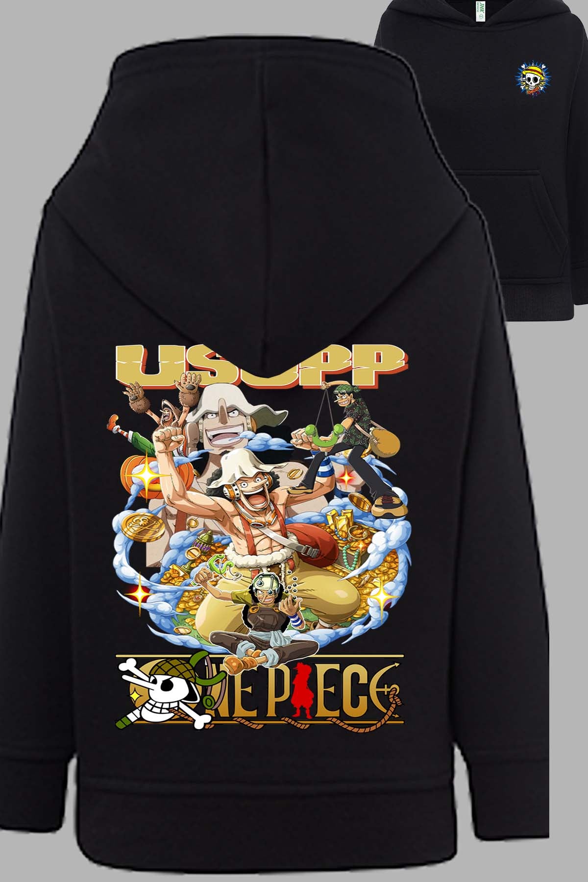 COULEUR:Noir|Sweat Capuche Homme | Multi Usopp 01 Noir