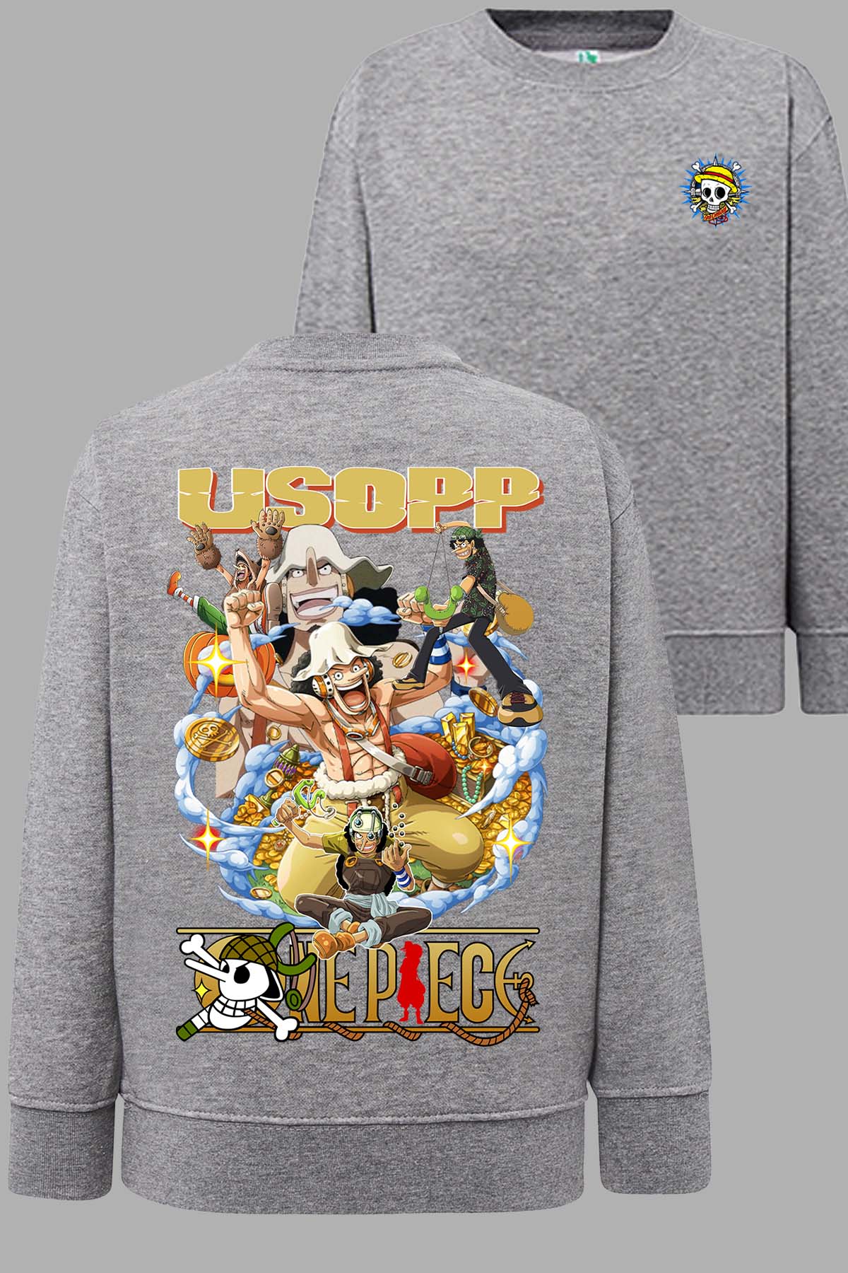 COULEUR:Gris|Sweat Col Rond Homme | Multi Usopp 01 Gris