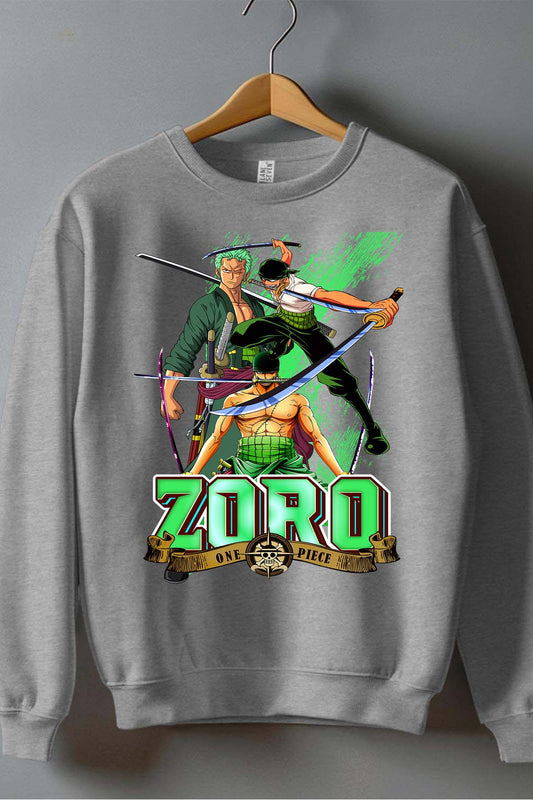 COULEUR:Gris|Sweat Col Rond Garçon | Multi Zoro 06 Gris