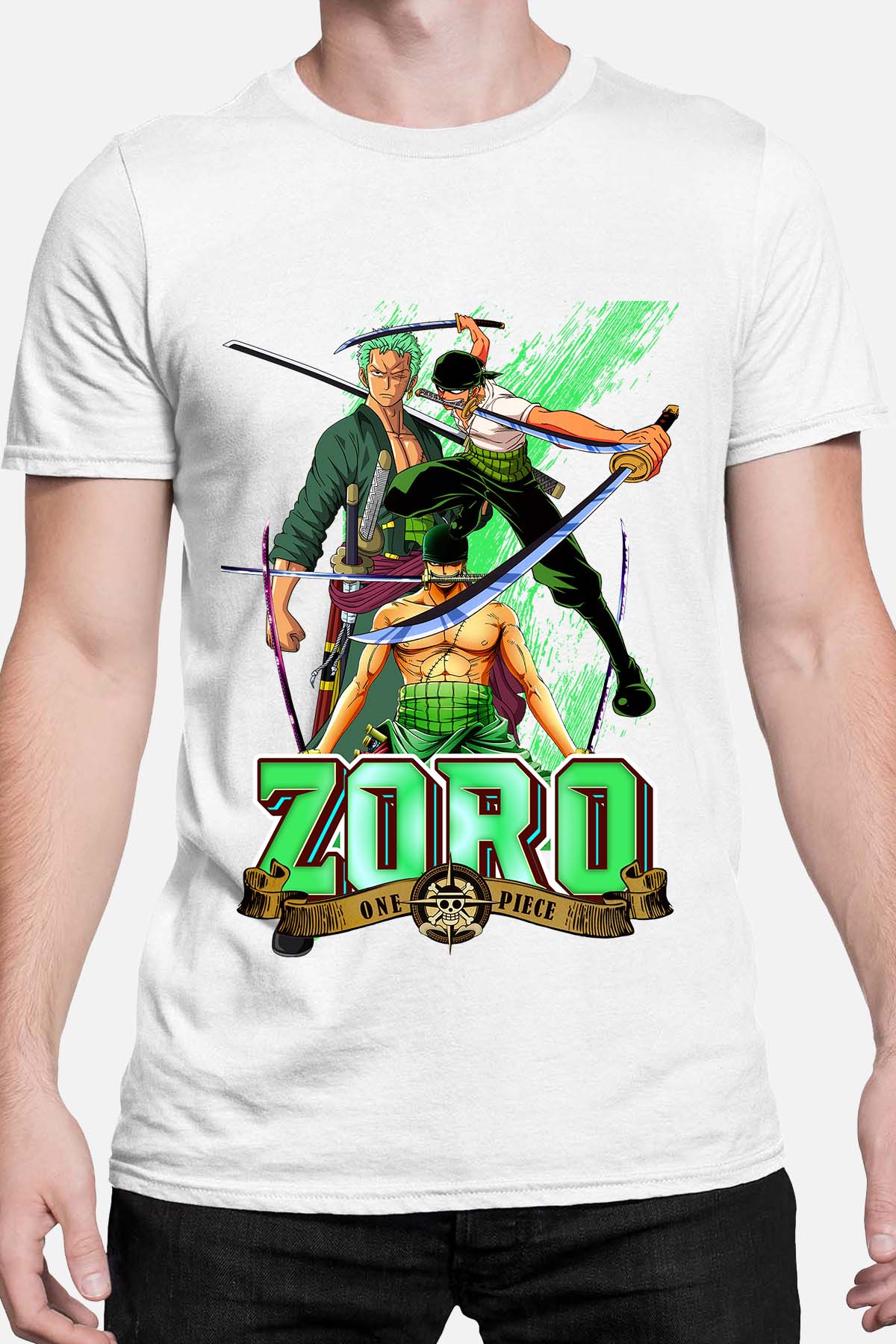 COULEUR:Blanc|T-shirt Homme | Multi Zoro 06 Blanc