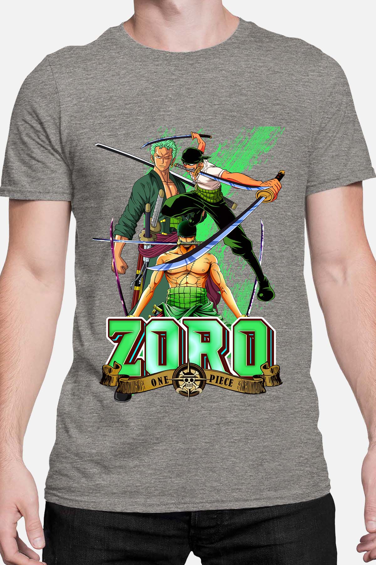 COULEUR:Gris|T-shirt Homme | Multi Zoro 06 Gris