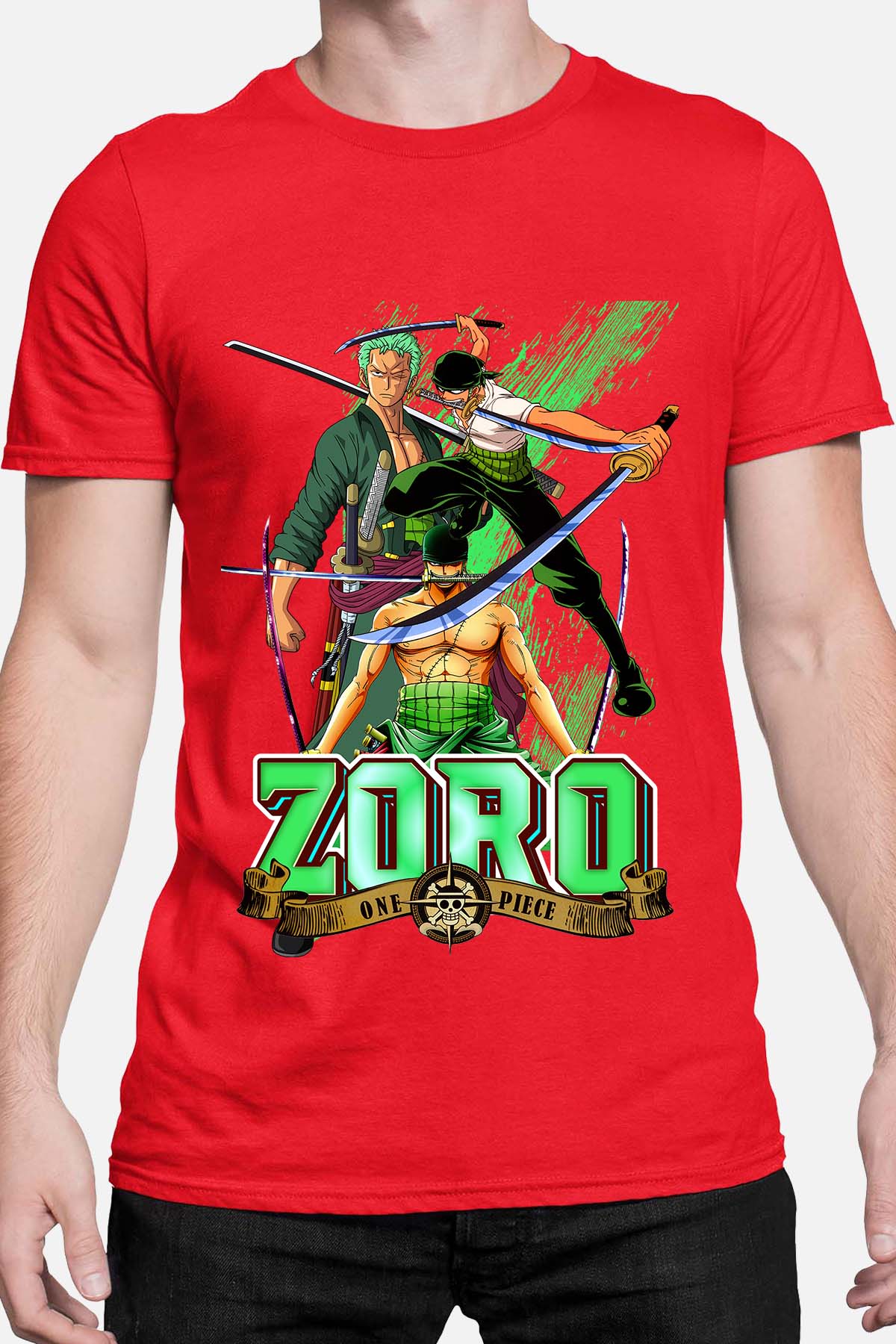 COULEUR:Rouge|T-shirt Homme | Multi Zoro 06 Rouge