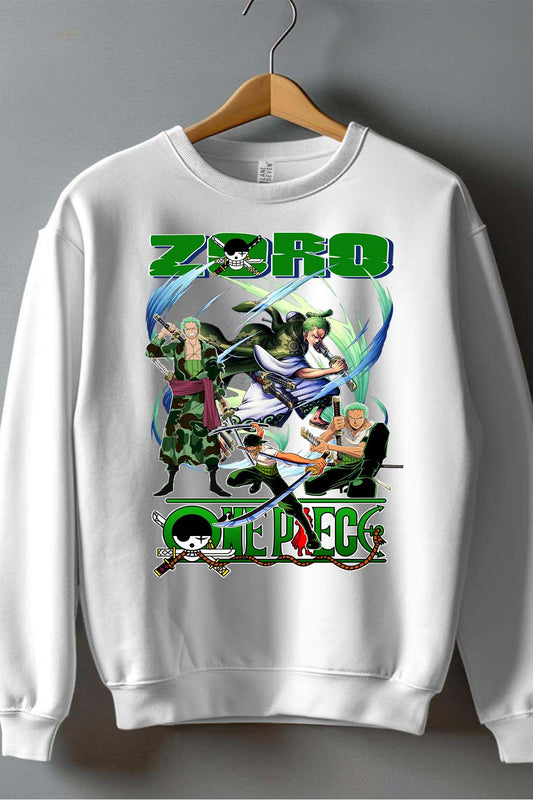 COULEUR:Blanc|Sweat Col Rond Garçon | Multi Zoro 07 Blanc