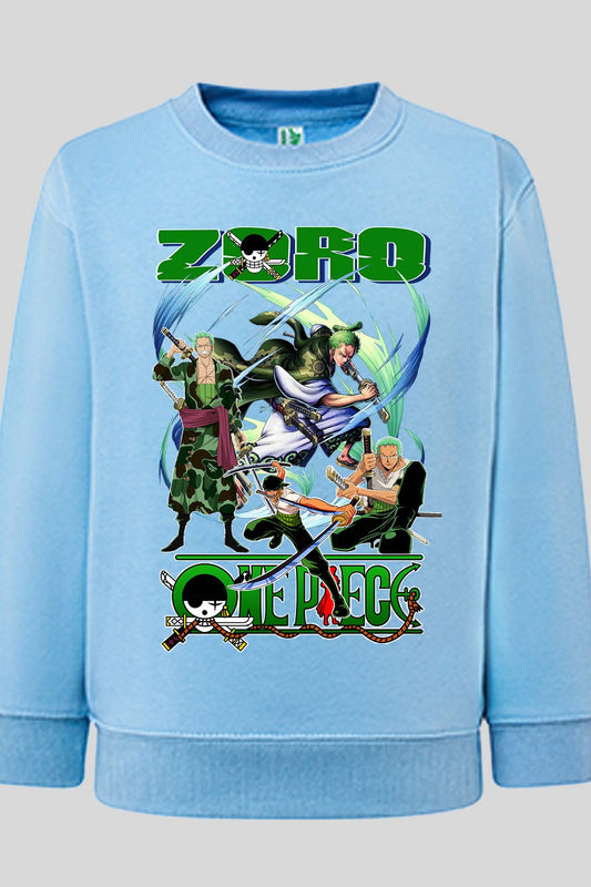 COULEUR:Bleu Ciel|Sweat Col Rond Homme | Multi Zoro 07 Bleu Ciel