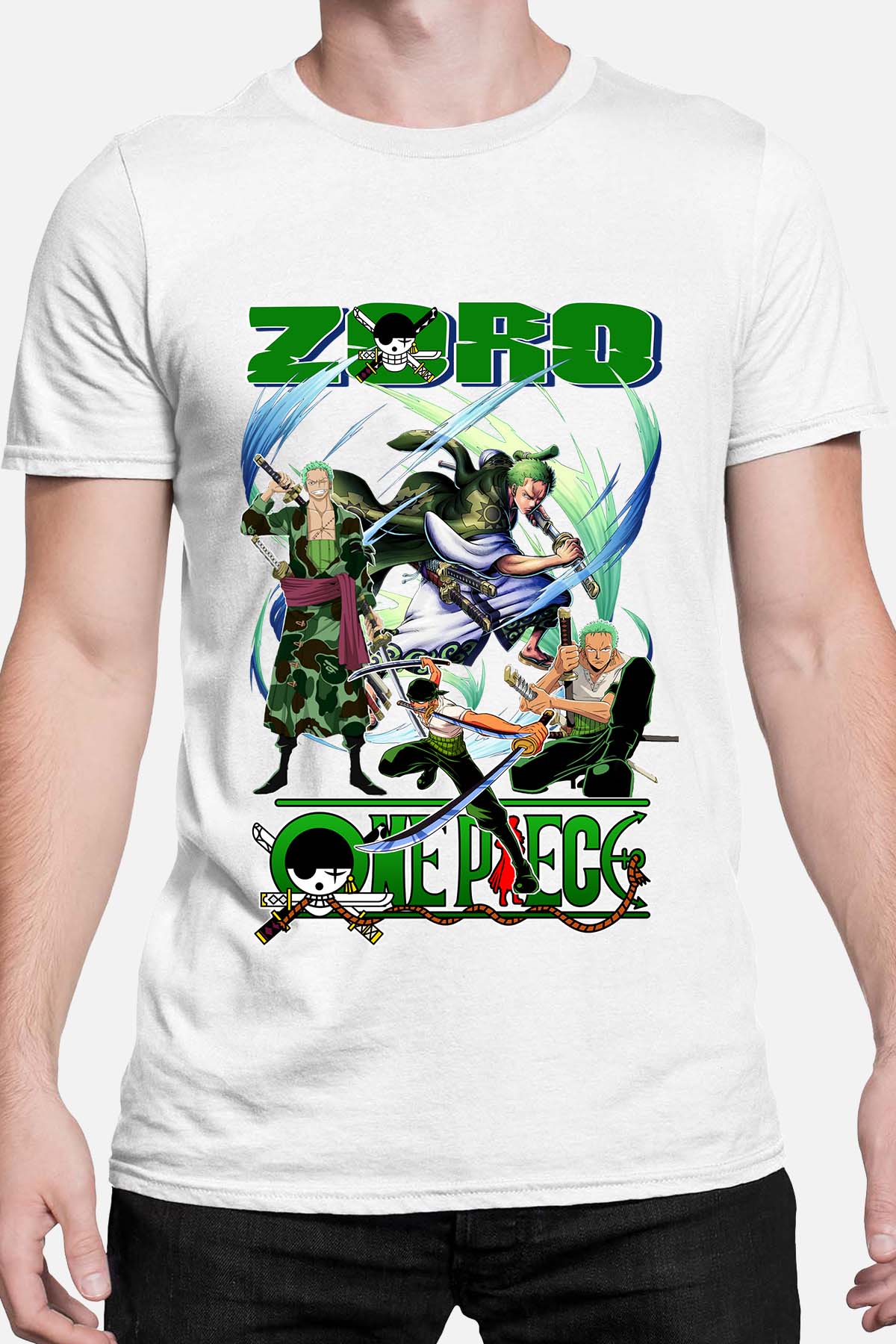 COULEUR:Blanc|T-shirt Homme | Multi Zoro 07 Blanc