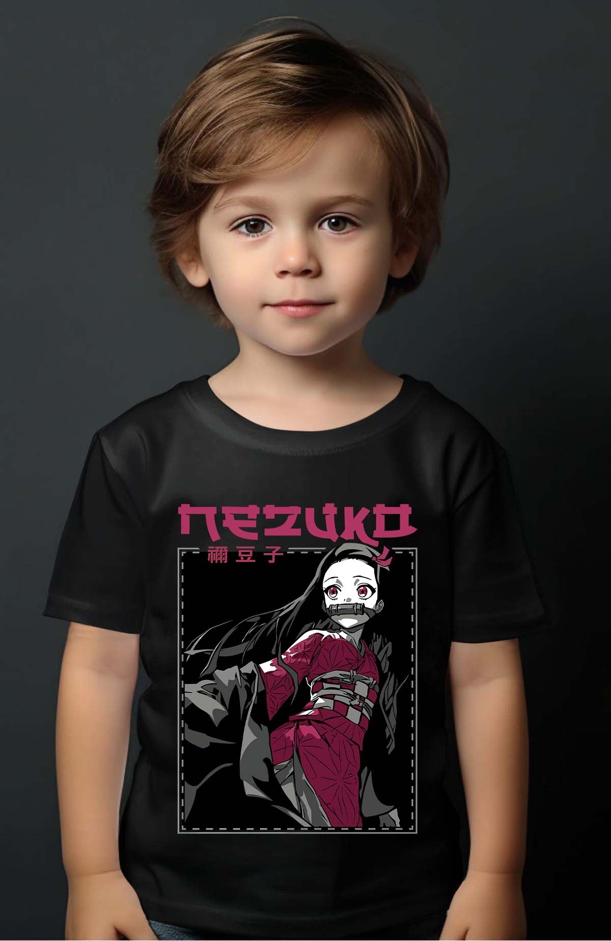 COULEUR:Noir|T-shirt Garçon | NEZUKO 01A Noir