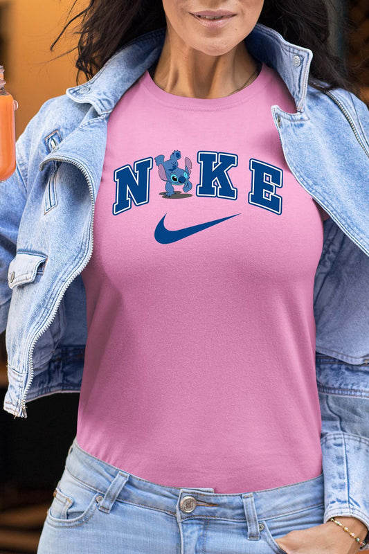 COULEUR:Rose|T-shirt Femme | NKE Stitch poirié Rose