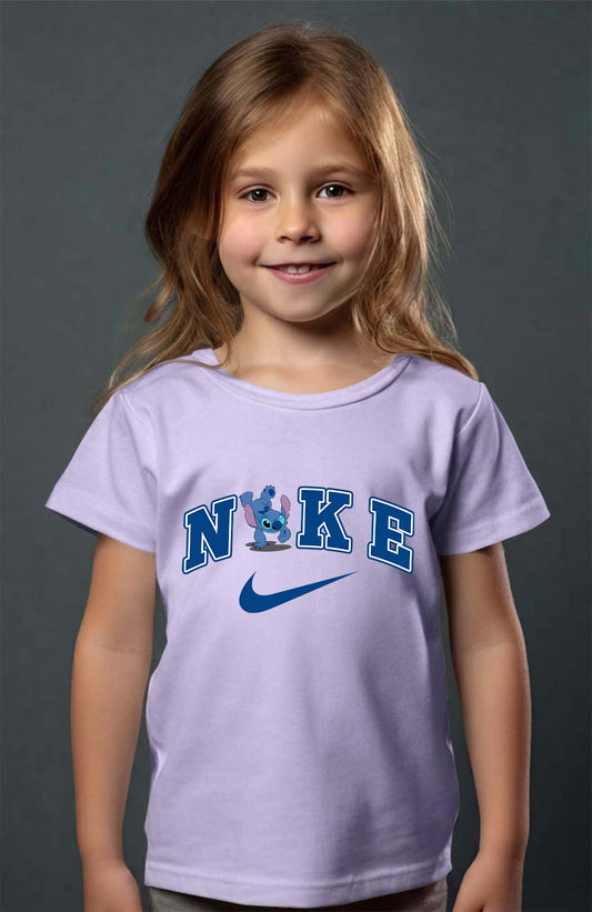 COULEUR:Violet|T-shirt Fille | NKE Stitch poirié Violet