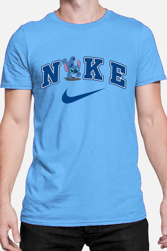 COULEUR:Bleu Ciel|T-shirt Homme | NKE Stitch poirié Bleu Ciel