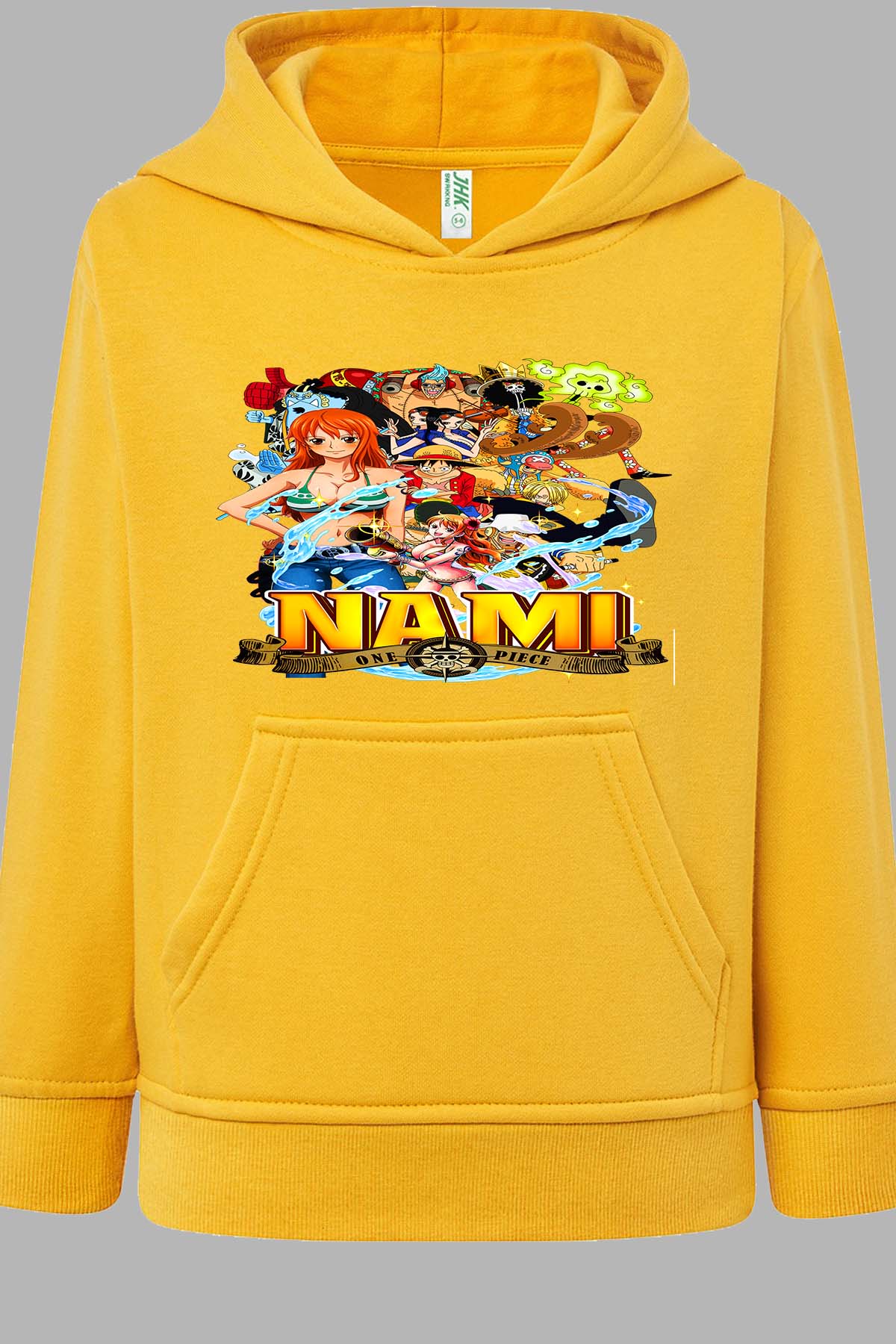 COULEUR:Jaune|Sweat Capuche Fille | Nami Team 03 Jaune