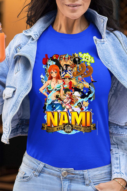 COULEUR:Bleu Roi|T-shirt Femme | Nami Team 03 Bleu Roi