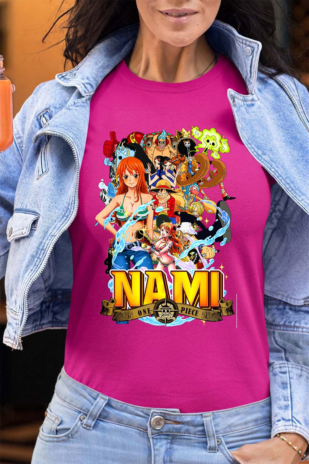 COULEUR:Fuchsia|T-shirt Femme | Nami Team 03 Fuchsia