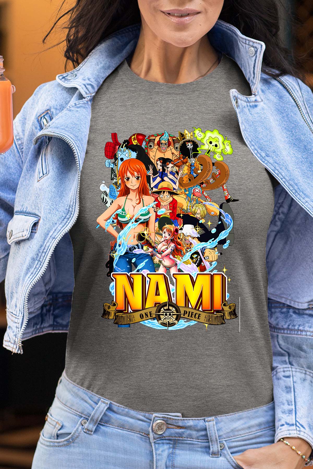 COULEUR:Gris|T-shirt Femme | Nami Team 03 Gris