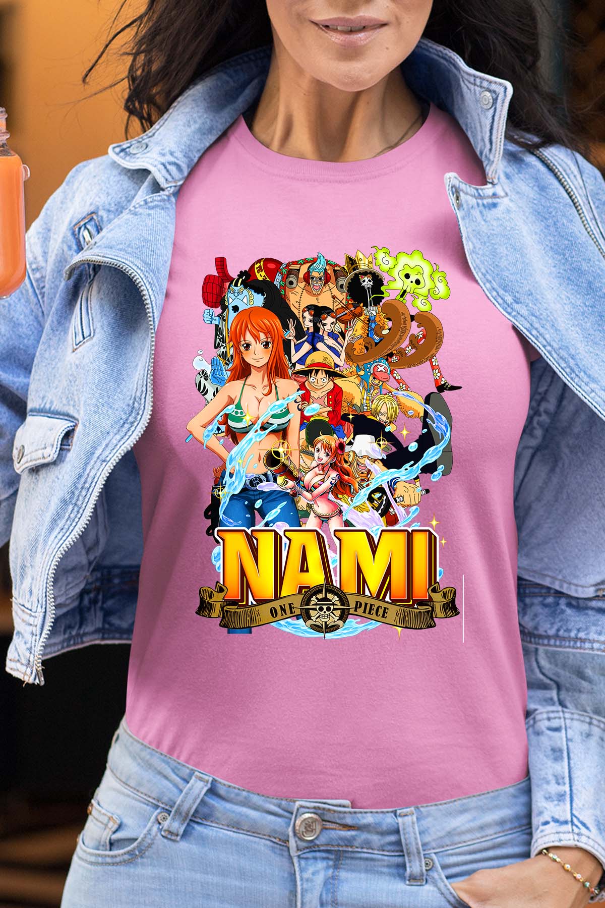COULEUR:Rose|T-shirt Femme | Nami Team 03 Rose