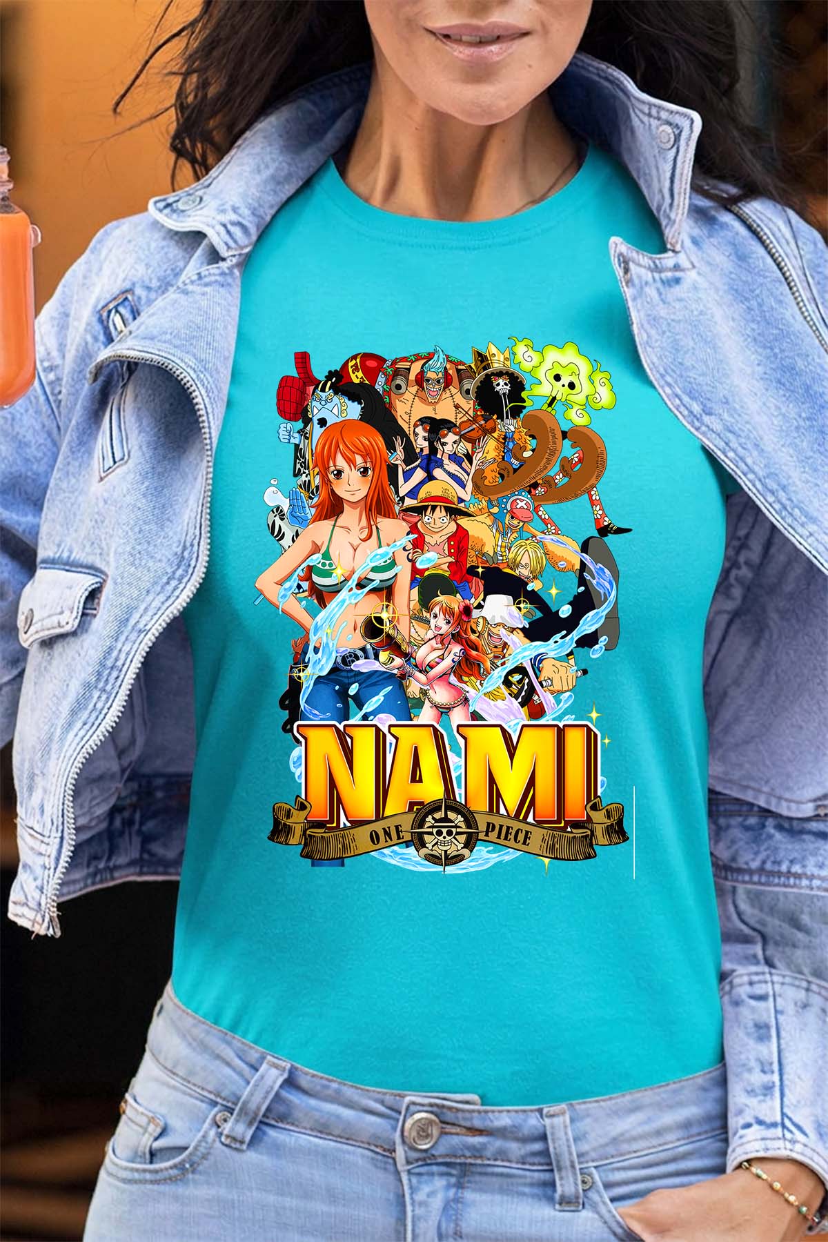 COULEUR:Turquoise|T-shirt Femme | Nami Team 03 Turquoise