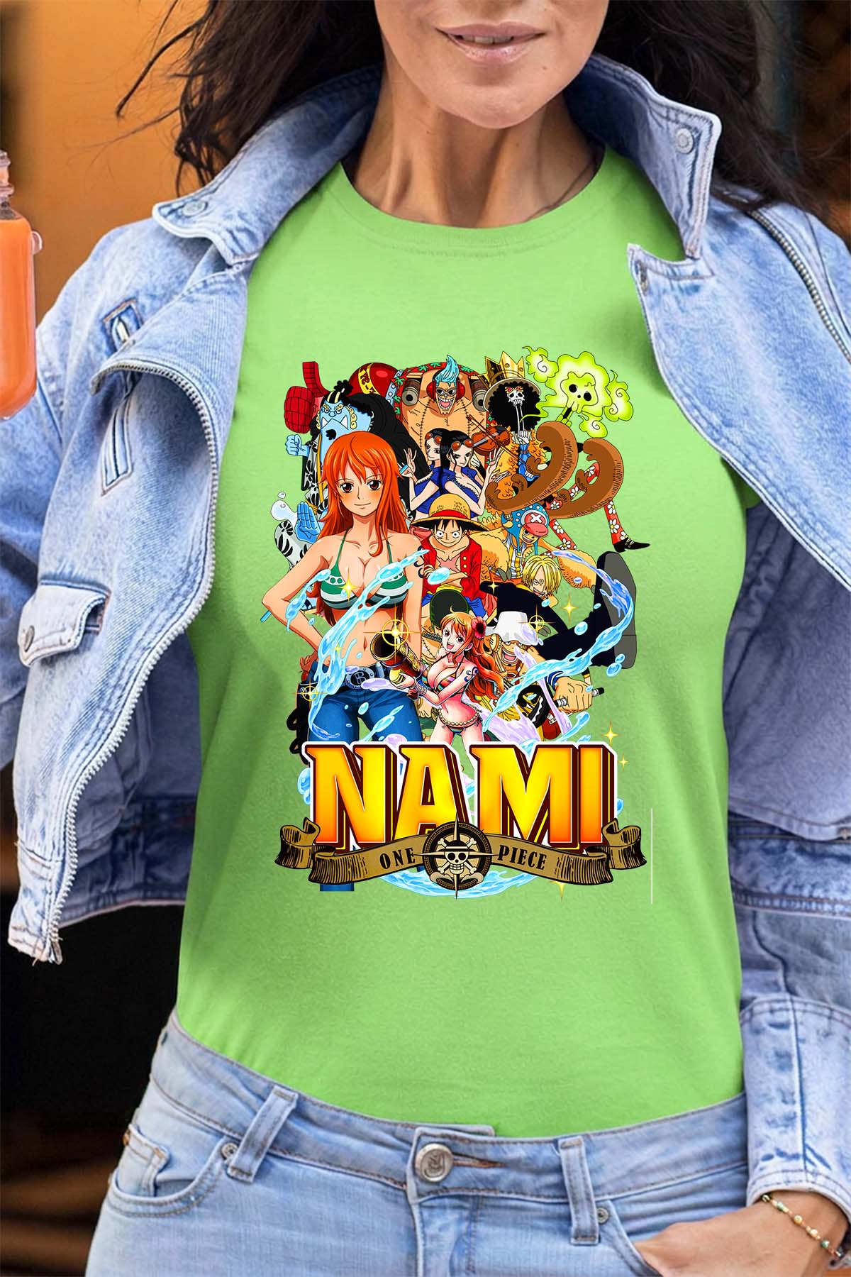 COULEUR:Vert Clair|T-shirt Femme | Nami Team 03 Vert Clair
