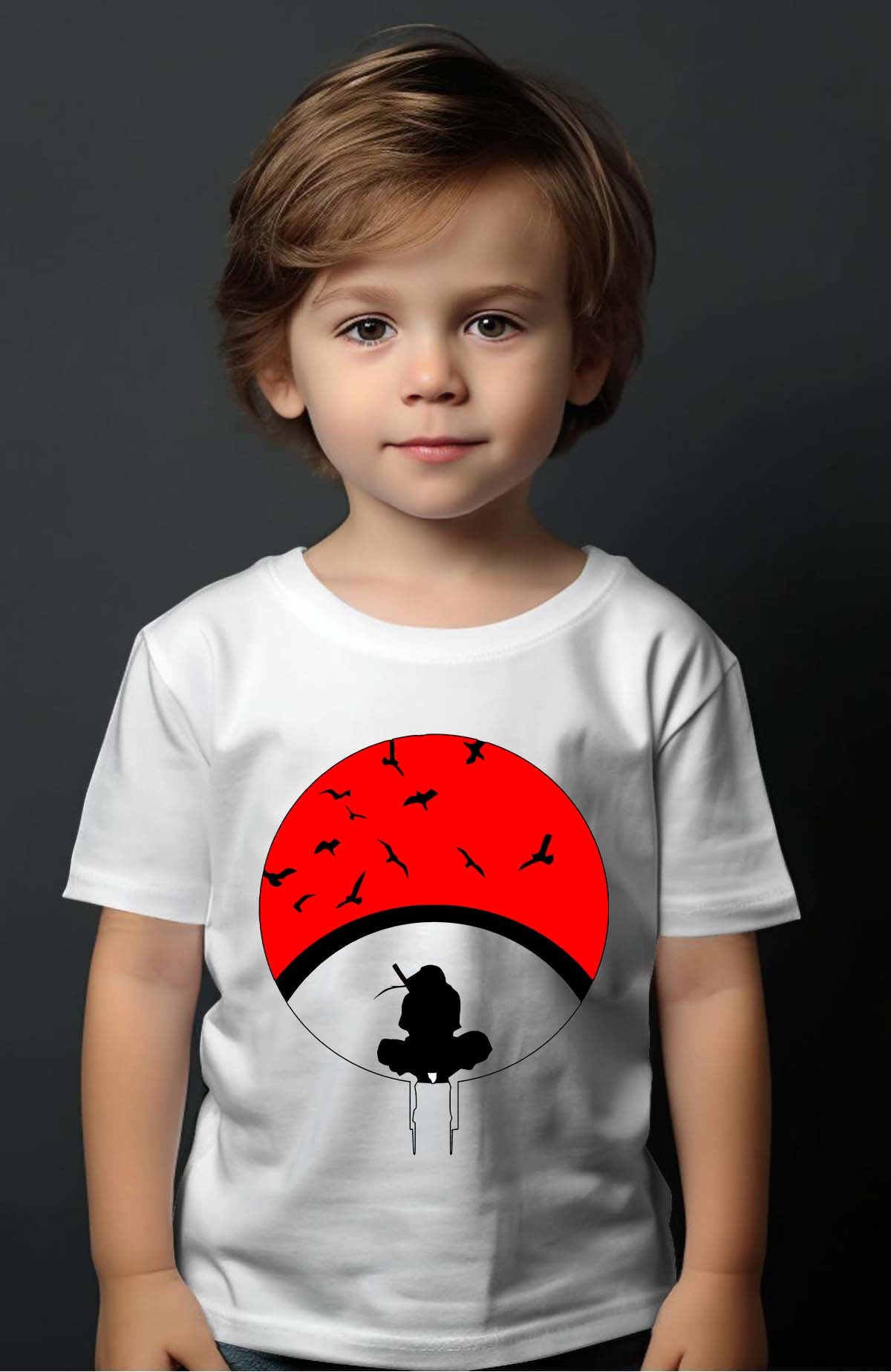 COULEUR:Blanc|T-shirt Garçon | Naruto ombre Blanc