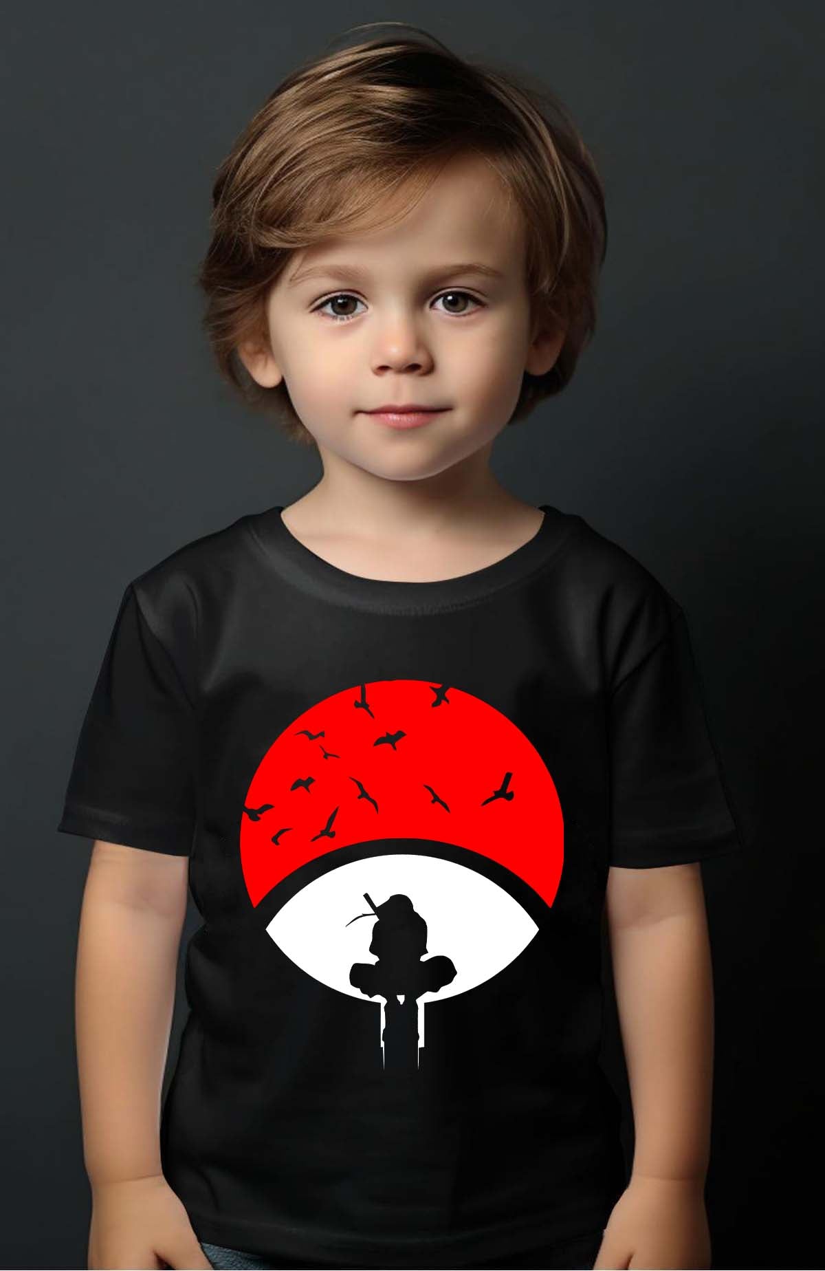COULEUR:Noir|T-shirt Garçon | Naruto ombre Noir