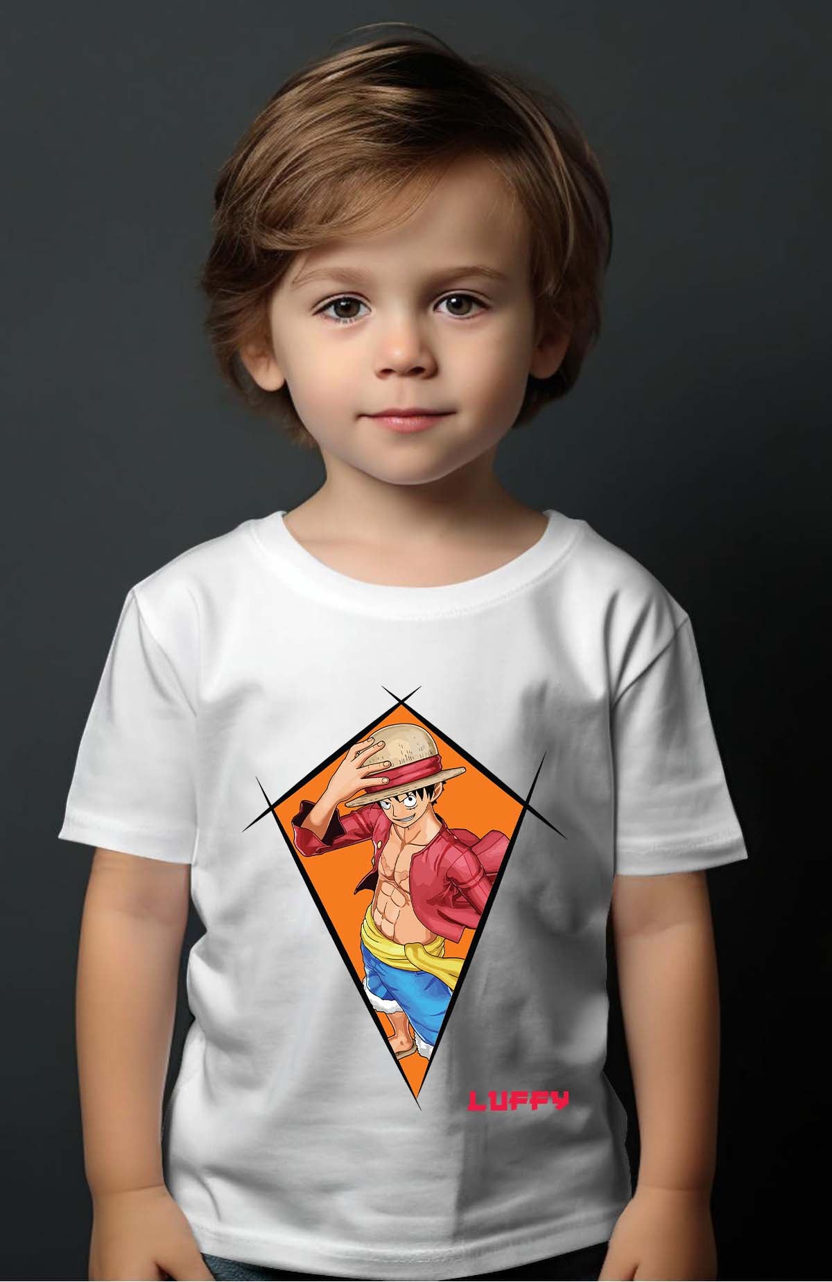 COULEUR:Blanc|T-shirt Garçon | Neo Luffy Blanc