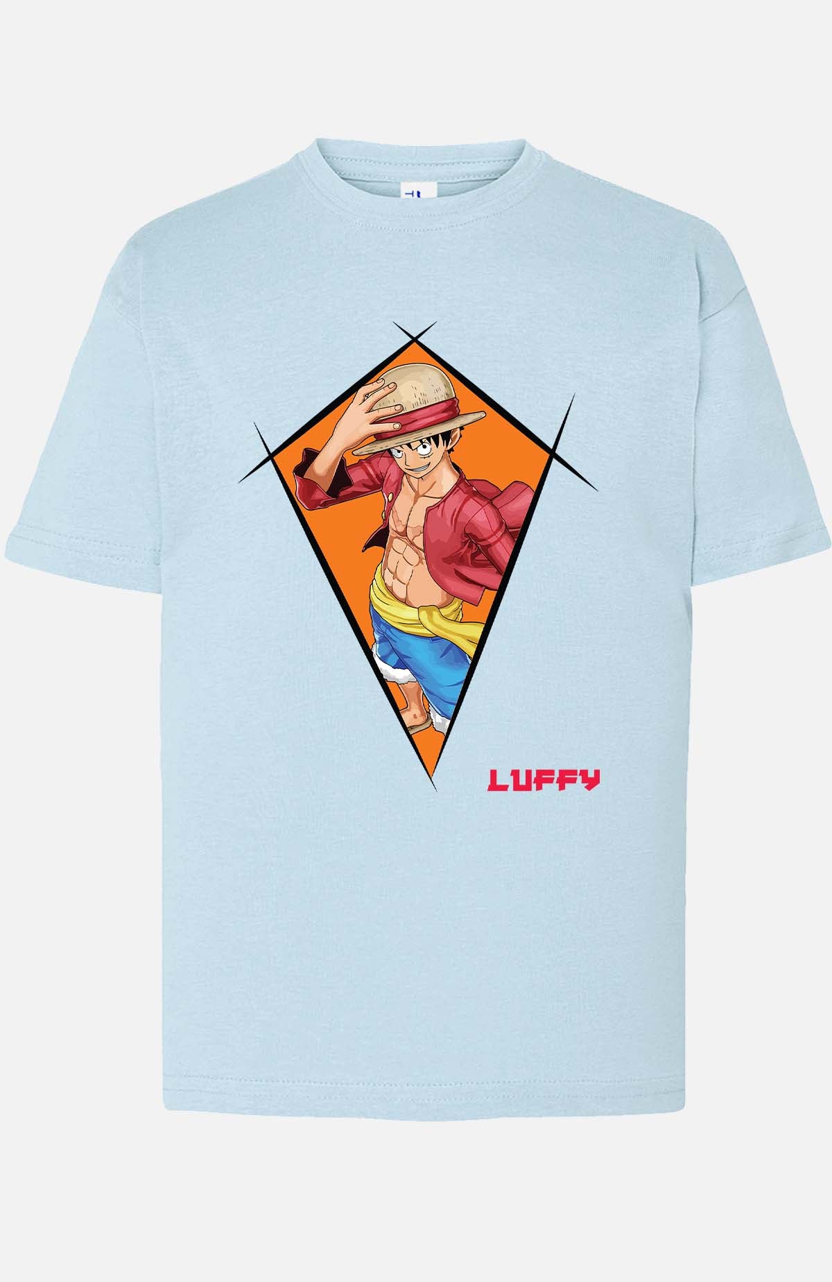 COULEUR:Bleu Ciel|T-shirt Garçon | Neo Luffy Bleu Ciel