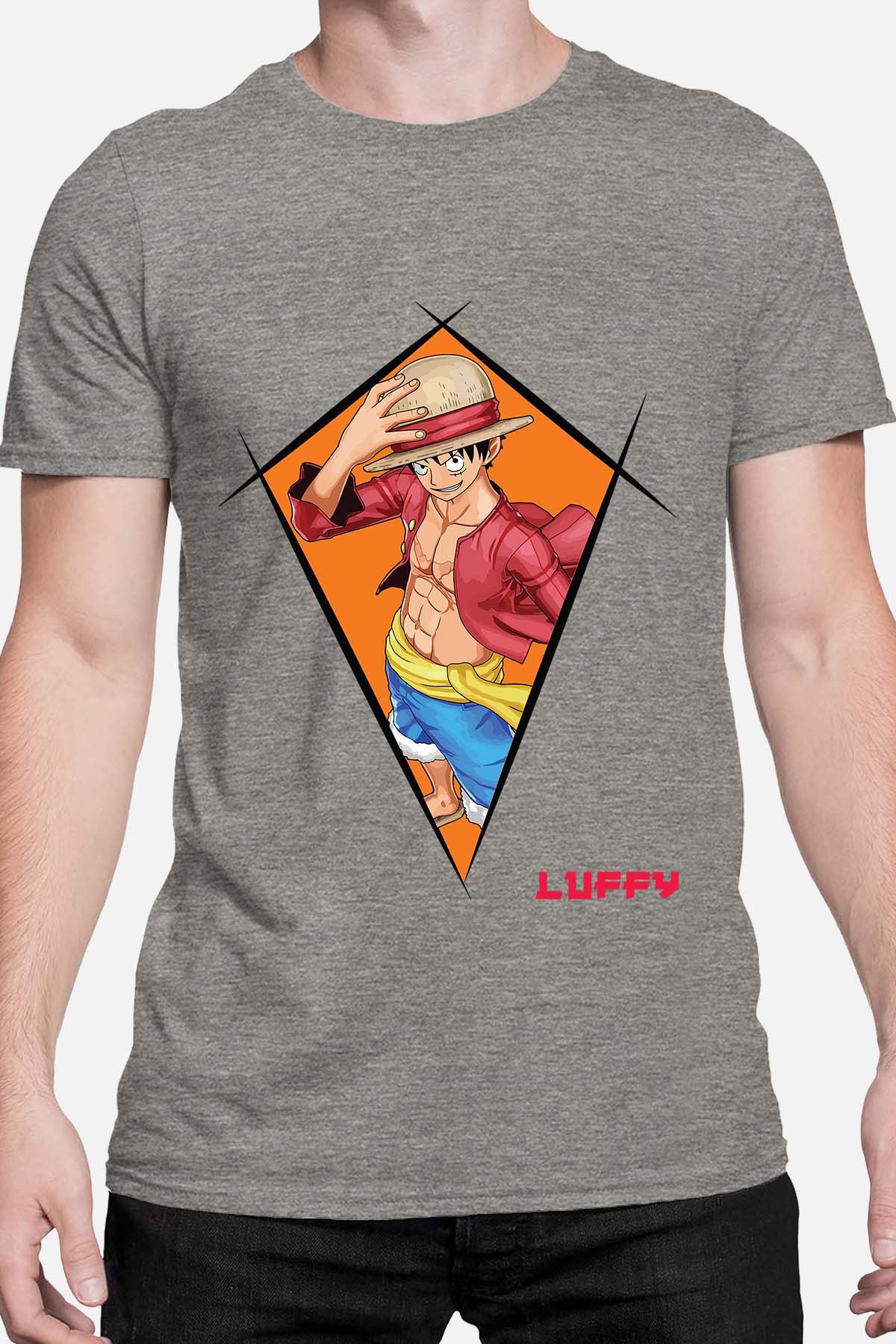 COULEUR:Gris|T-shirt Homme | Neo Luffy Gris