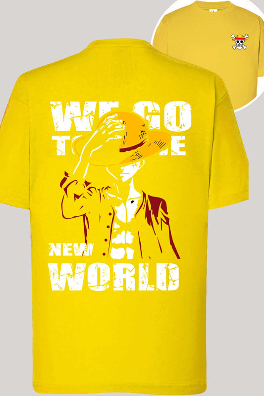 COULEUR:Jaune|T-shirt Garçon | New world Luffy Jaune