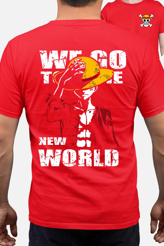 COULEUR:Rouge|T-shirt Homme | New world Luffy Rouge
