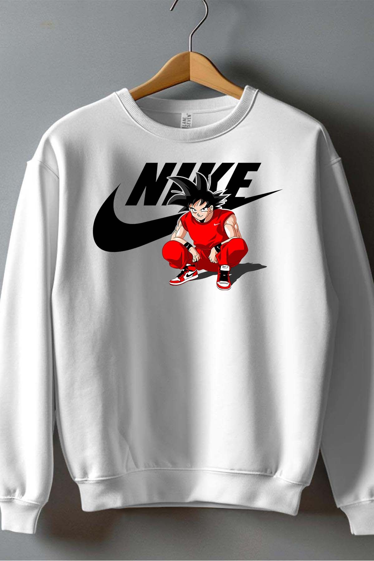 COULEUR:Blanc|Sweat Col Rond Garçon | Nike Son Goku Blanc