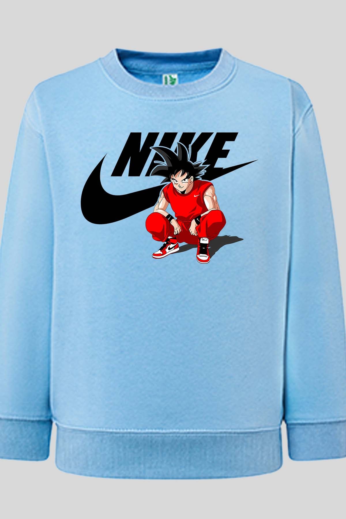 COULEUR:Bleu Ciel|Sweat Col Rond Garçon | Nike Son Goku Bleu Ciel