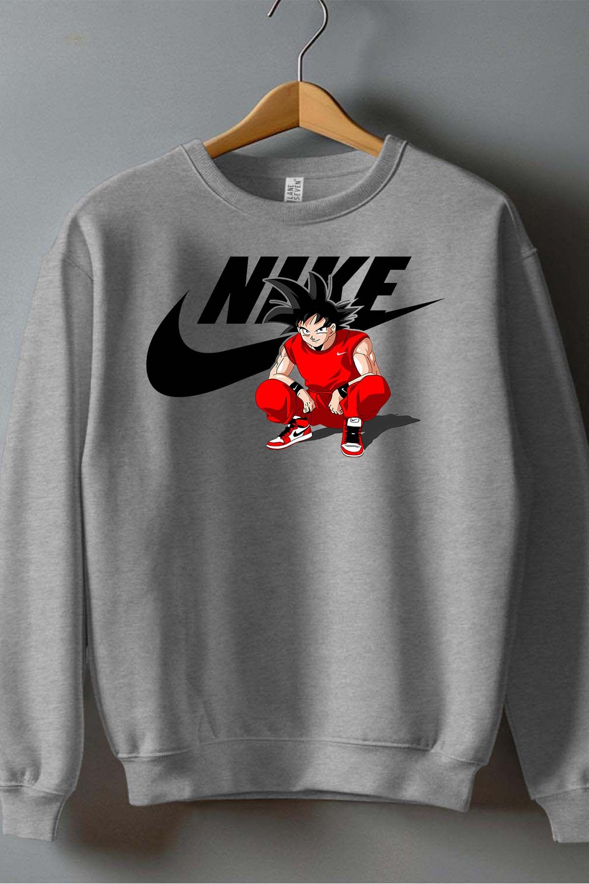 COULEUR:Gris|Sweat Col Rond Garçon | Nike Son Goku Gris