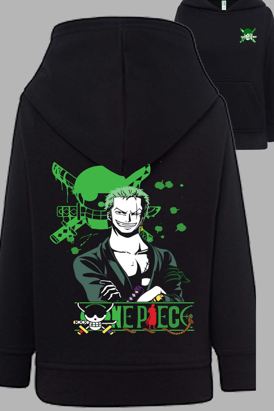 COULEUR:Noir|Sweat Capuche Garçon | No Mercy Zoro Noir