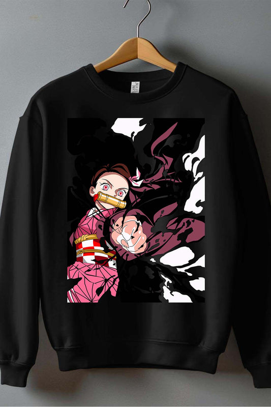COULEUR:Noir|Sweat Col Rond Homme | No Yaiba Nezuko Noir