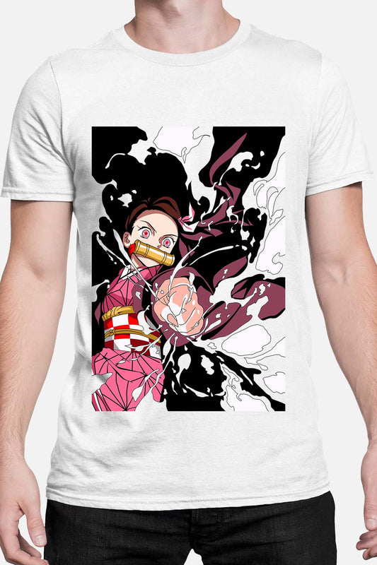 COULEUR:Blanc|T-shirt Homme | No Yaiba Nezuko Blanc
