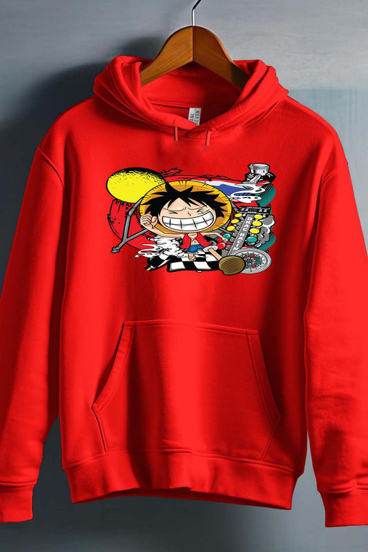 COULEUR:Rouge|Sweat Capuche Homme | ONEPIECE Drag Racing Rouge
